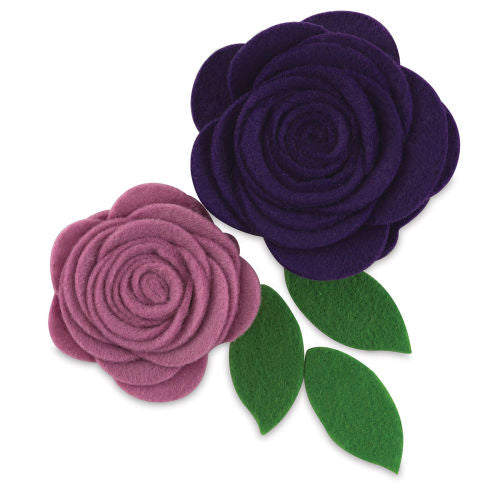 Hampton Art - Jillibean Soup Felt Flowers - Packet Of Purple