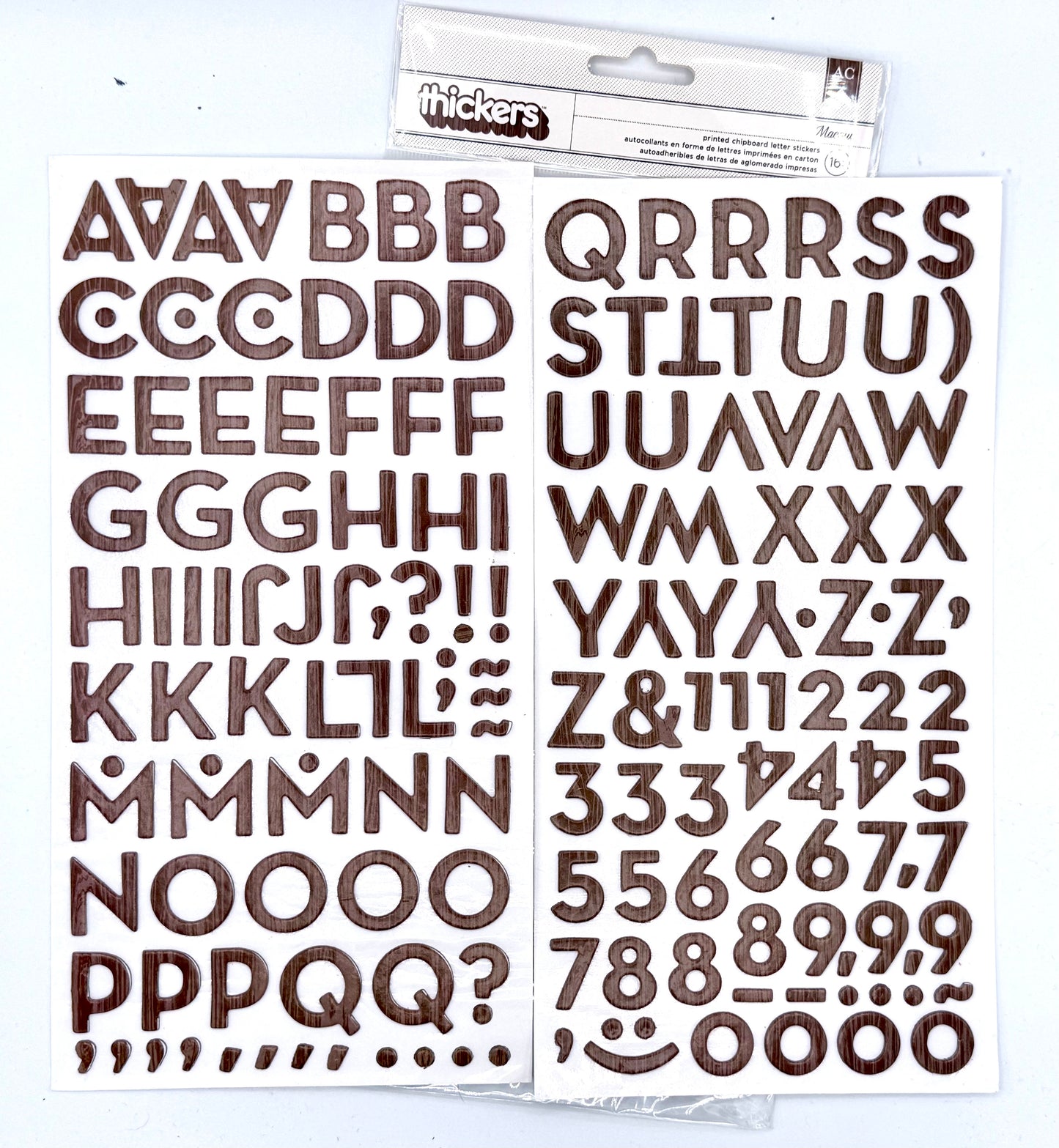 American Crafts - Thickers Letter Stickers - Macaw