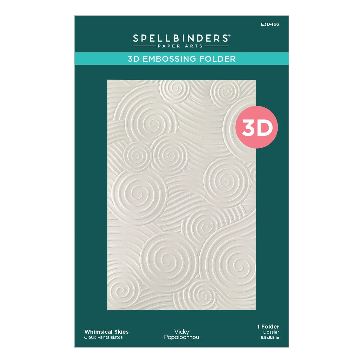 Spellbinders - 3D Embossing Folder - Whimsical Skies