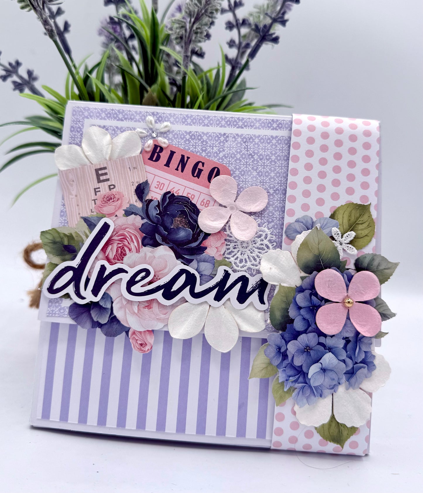 Uniquely Creative- Indigo Bloom Square Flip Folio Album