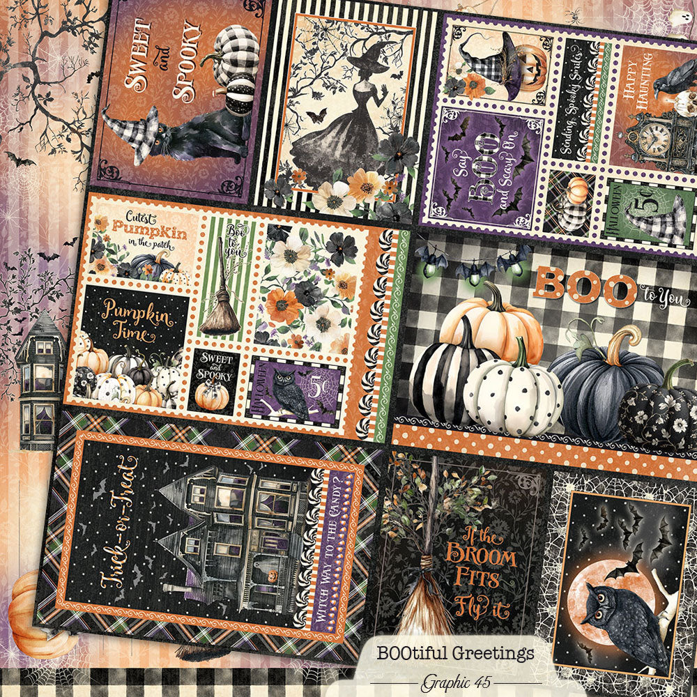 Graphic 45 - 12x12 Collection Pack - BOOtiful Greetings
