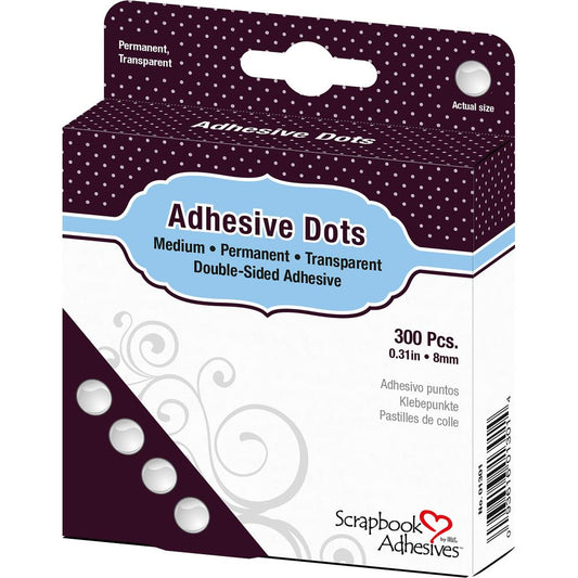 Scrapbook Adhesives - Medium Adhesive Dots - 300pcs