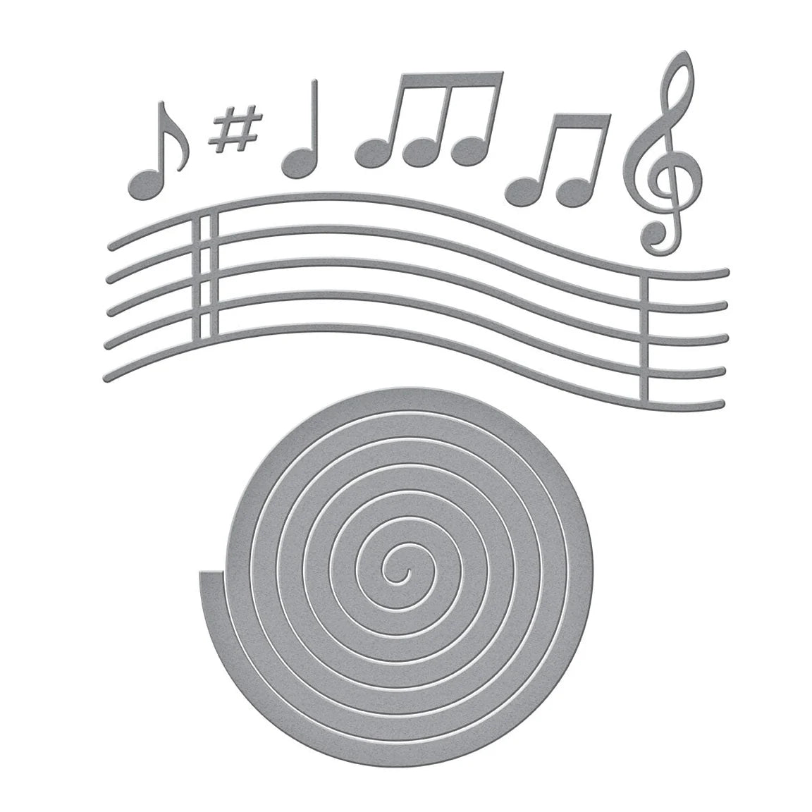 Spellbinders - Cutting Dies - Musical Notes & Stave Pop-Up