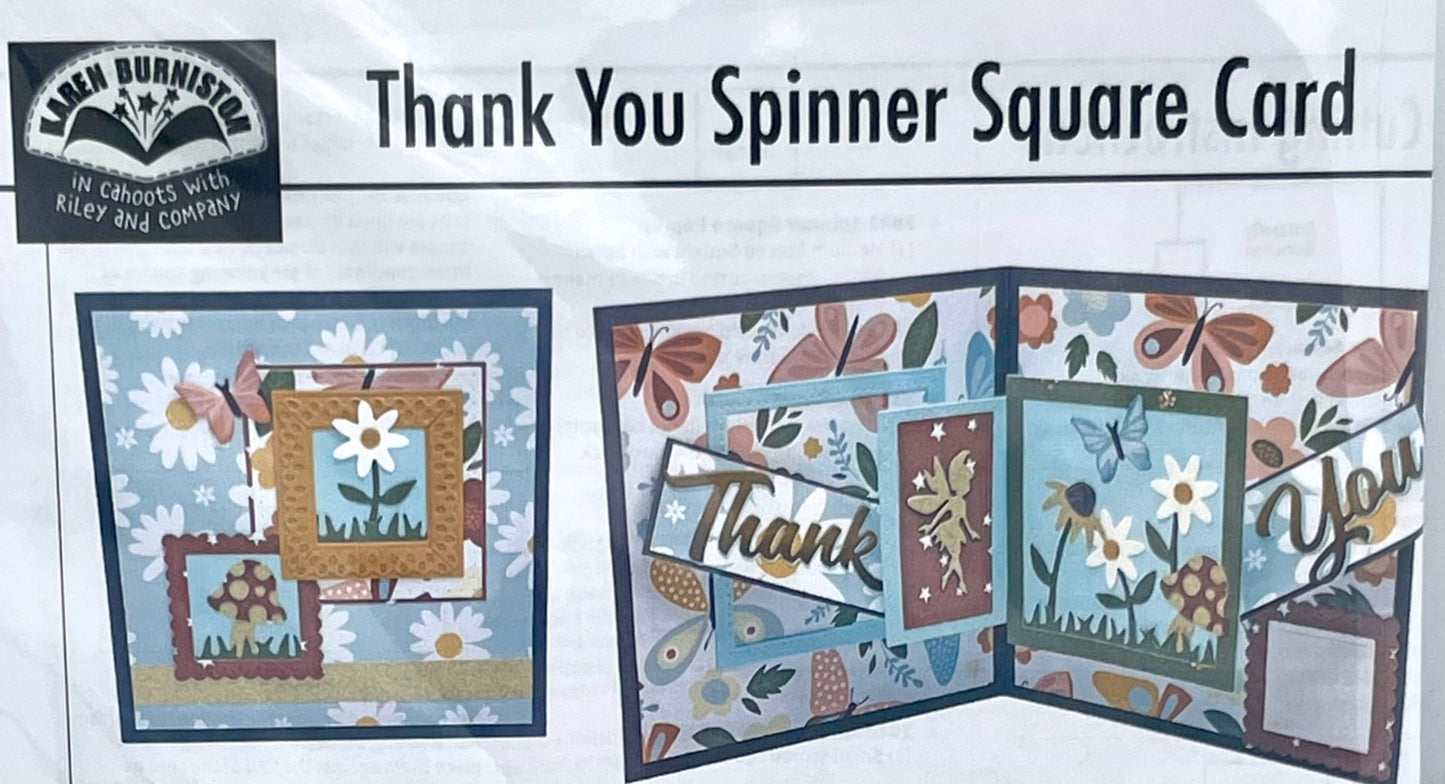 Karen Burniston - Card Kits - Thank You Spinner Square Card