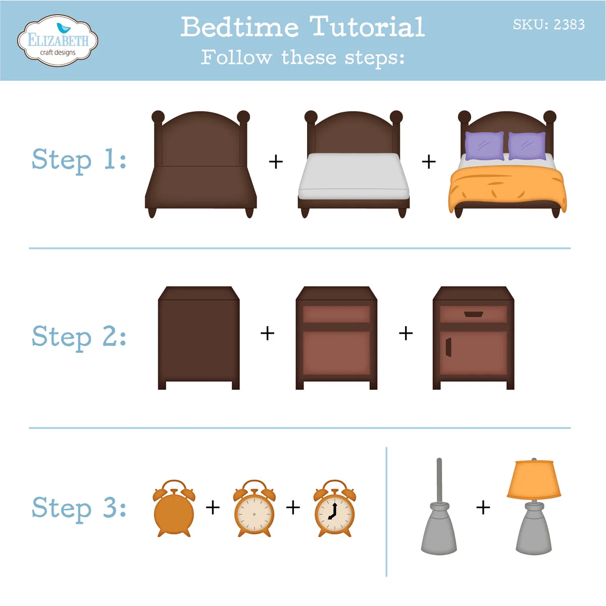 Elizabeth Craft Designs - Steel Dies - Bedtime