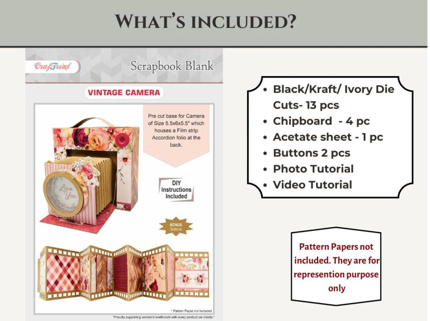 Craftreat - Vintage Camera - Kraft