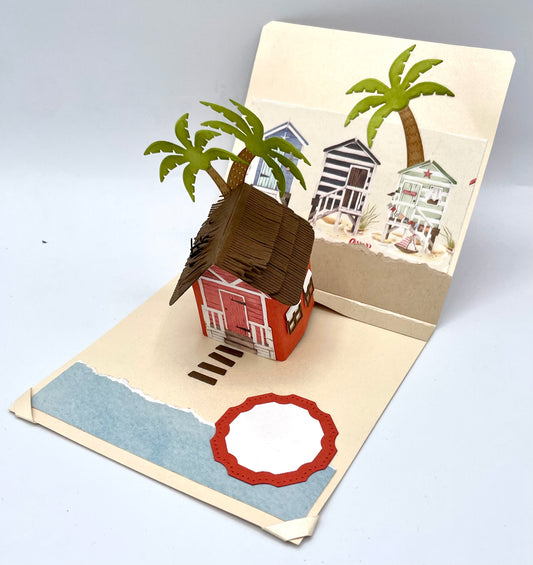 Karen Burniston - Card Kits - Beach Hut Pop-up Card