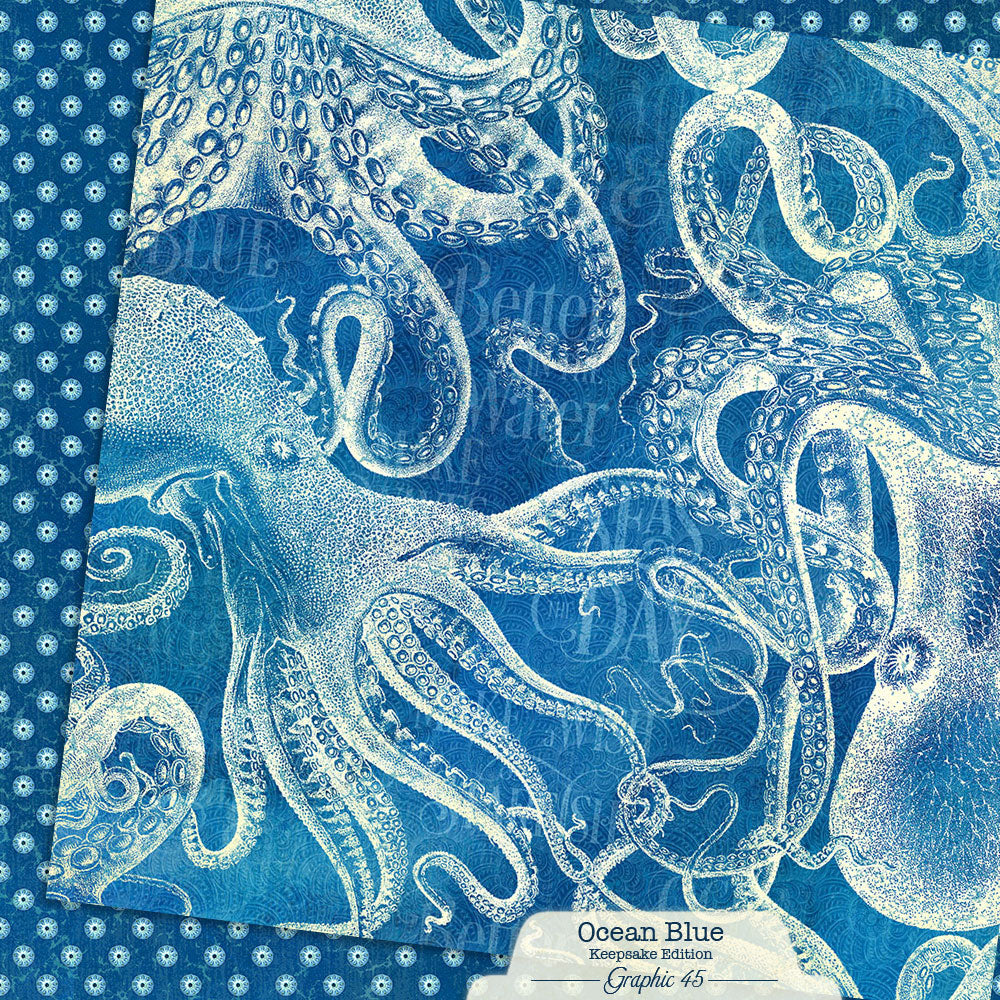 Graphic 45 - Keepsake Kit with Exclusive Metal Die-Set - Ocean Blue