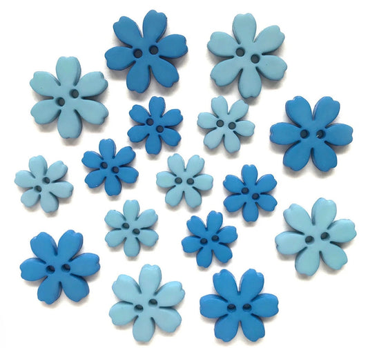 Buttons Galore & More - Flower Power Collection - Cornflower