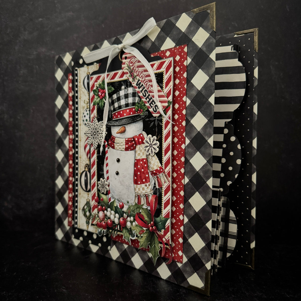 Graphic 45 - Check Binder Album with Interactive Pages - Black