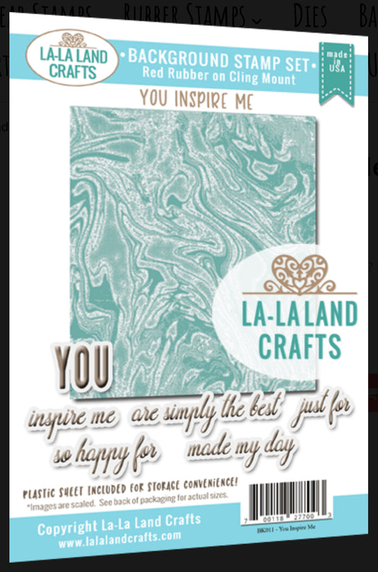 La-la Land Crafts - Background Stamp Set - You Inspire Me