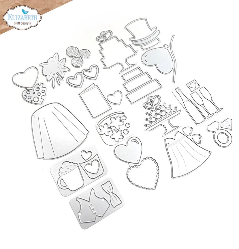 Elizabeth Craft Designs - Steel Cutting Dies - Valentines & Wedding Accessories
