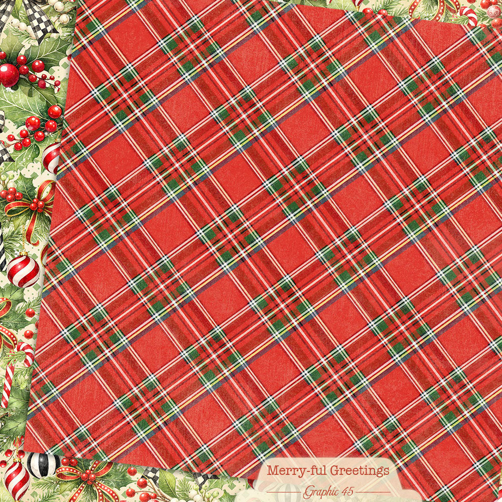 Graphic 45 - Merry-ful Greetings - Holly & Bows