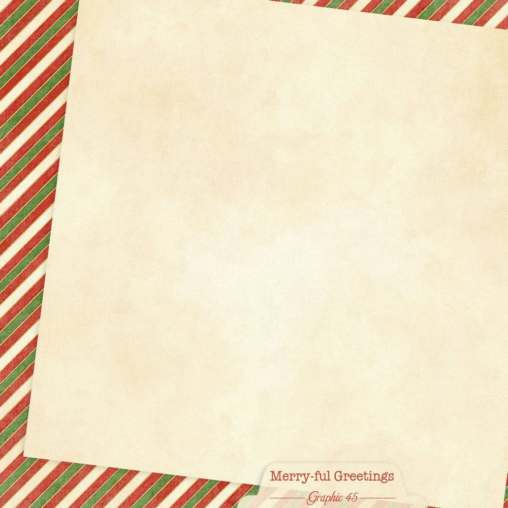 Graphic 45 - 12x12 Plaids, Stripes & Solids Pack - Merry-ful Greetings