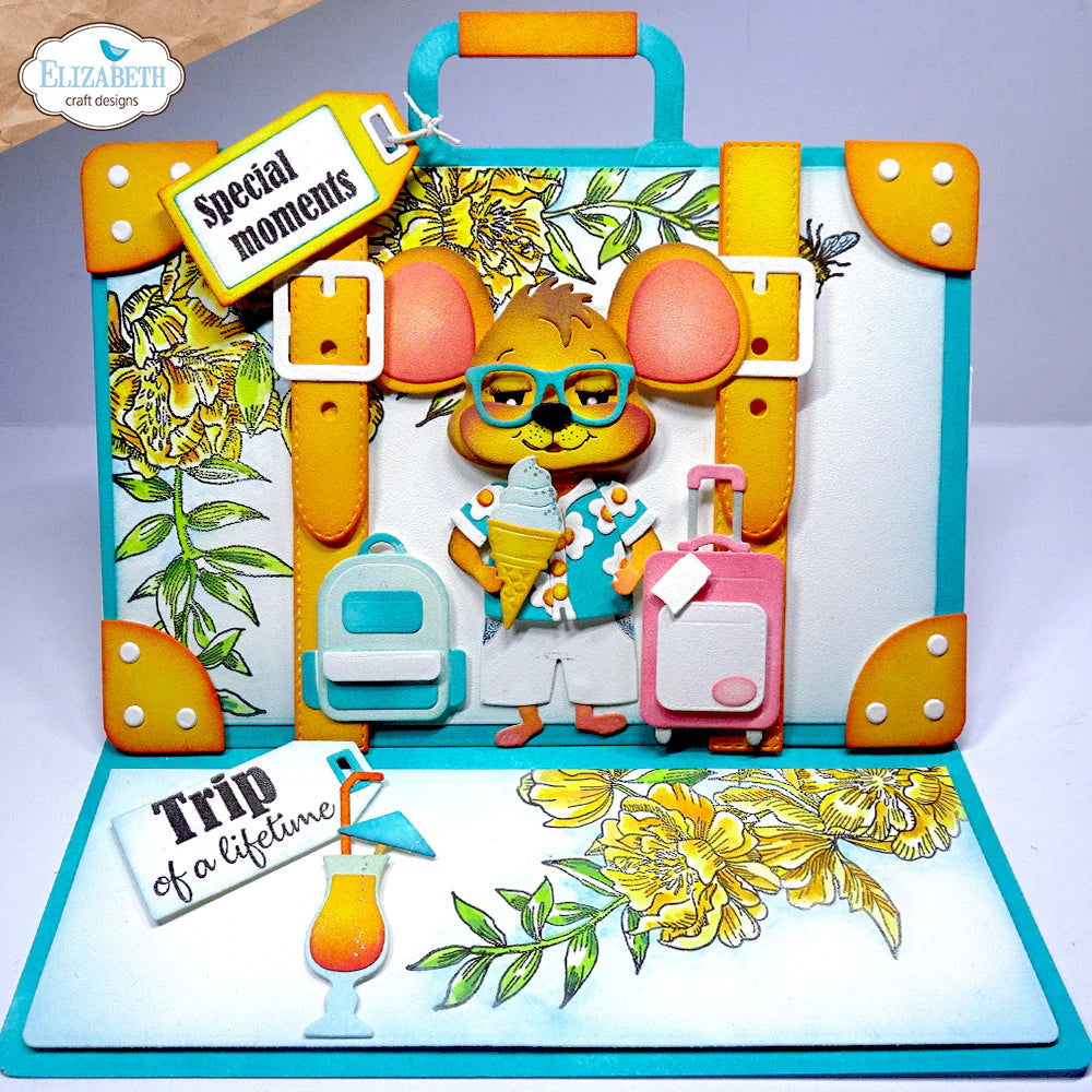 Elizabeth Craft Designs - Steel Cutting Dies - Camera and Suitcase Build-a-Book