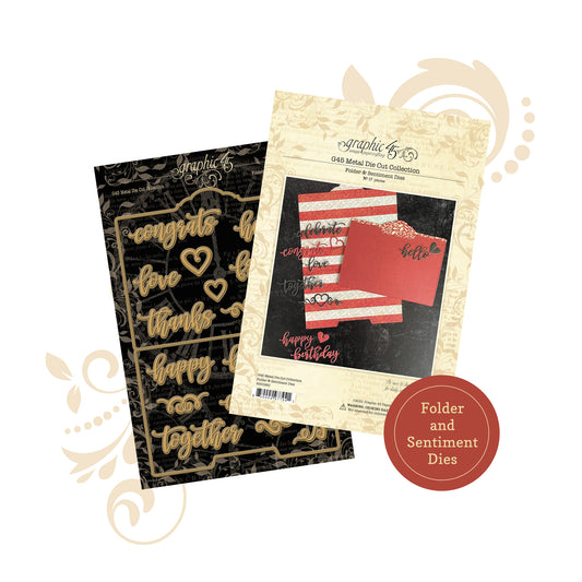 Graphic 45 - Die Set - Folder & Sentiment