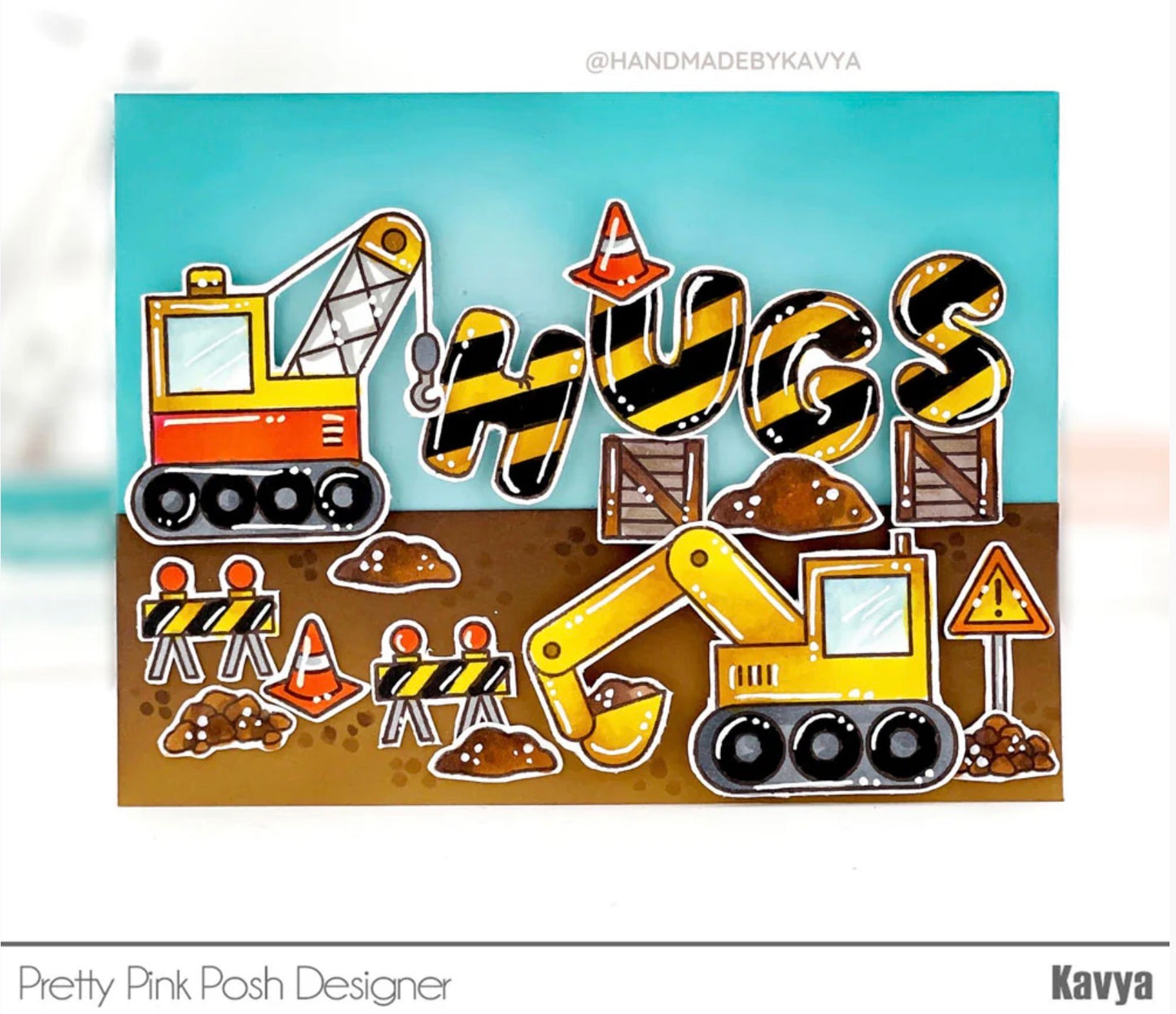 Pretty Pink Posh - Clear Stamp & Die Bundle - Construction Additions