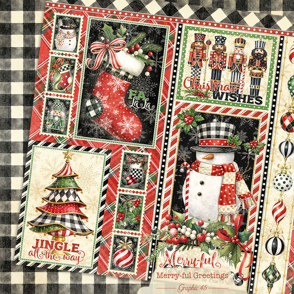 Graphic 45 - 8x8 Collection Pack - Merry-ful Greetings