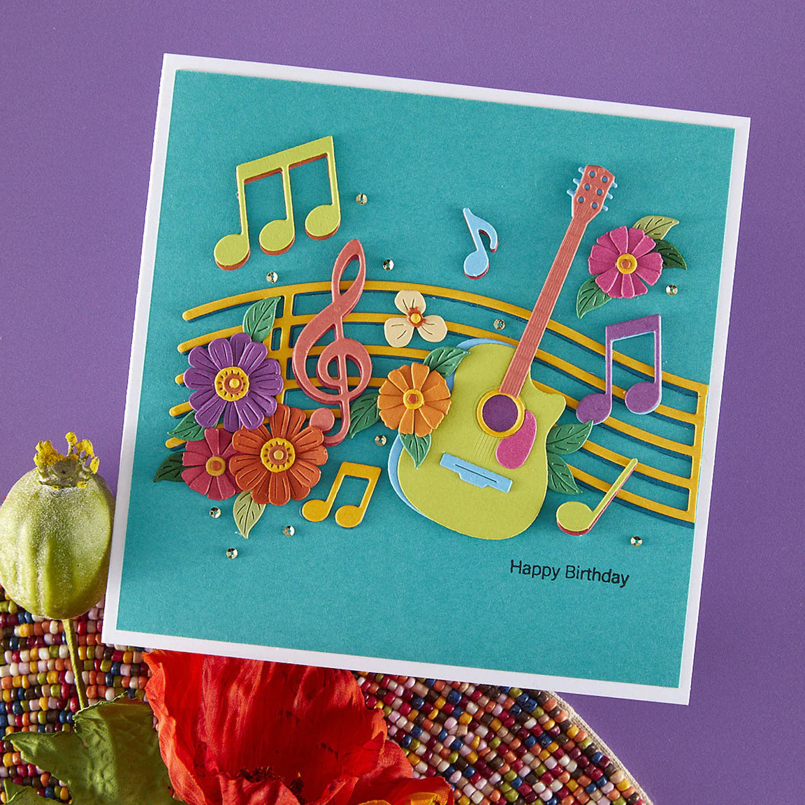 Spellbinders - Cutting Dies - Musical Notes & Stave Pop-Up
