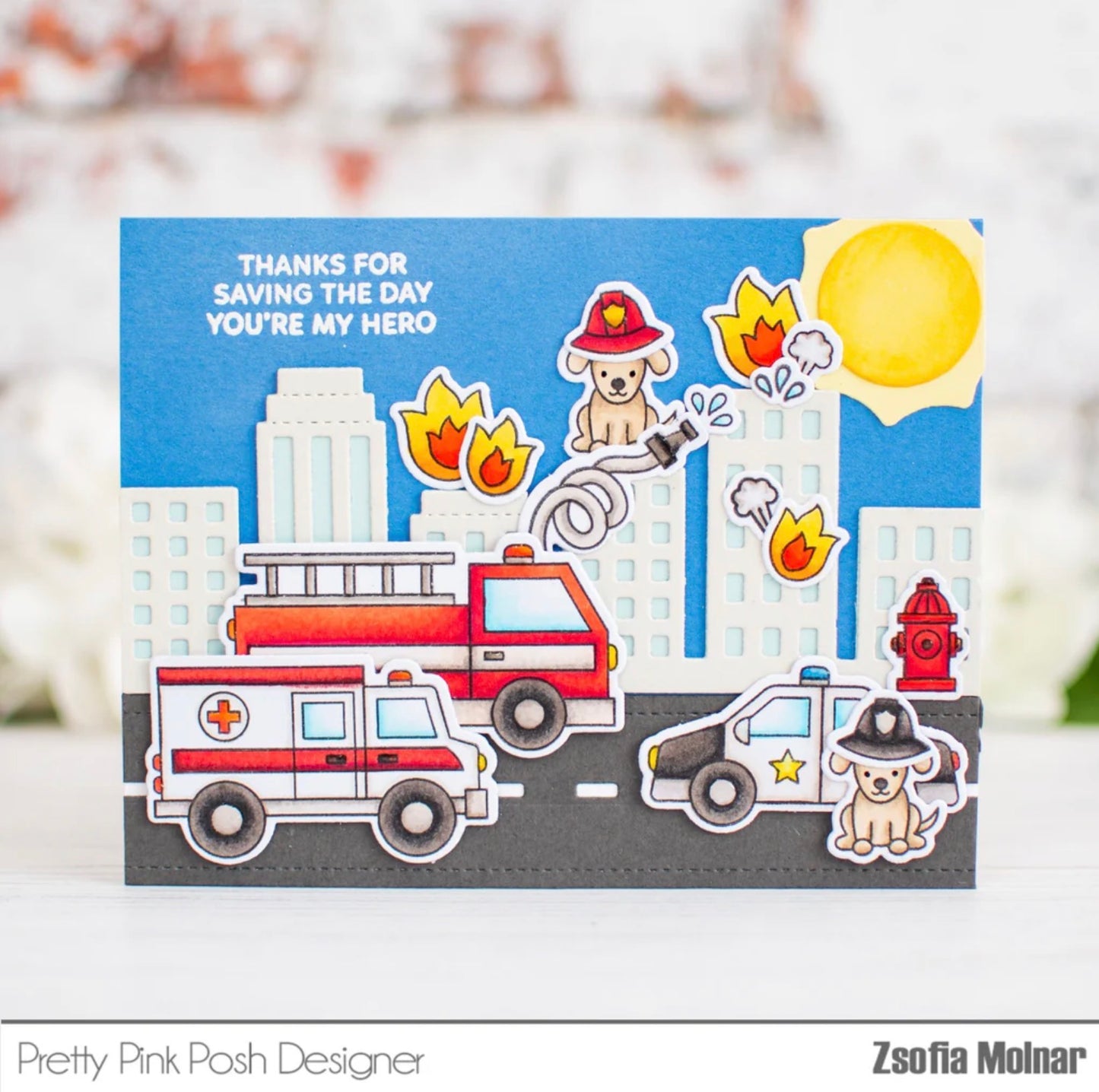 Pretty Pink Posh - Clear Stamp & Die Bundle - Helper Vehicles
