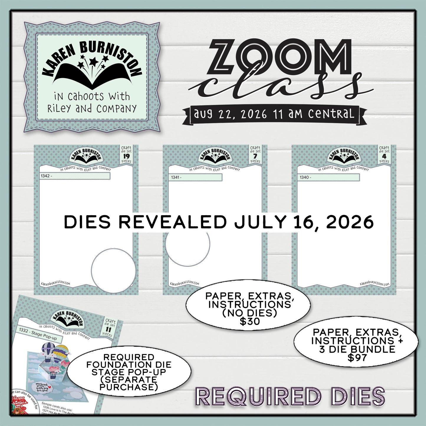 Karen Burniston - August 2026 Zoom Class