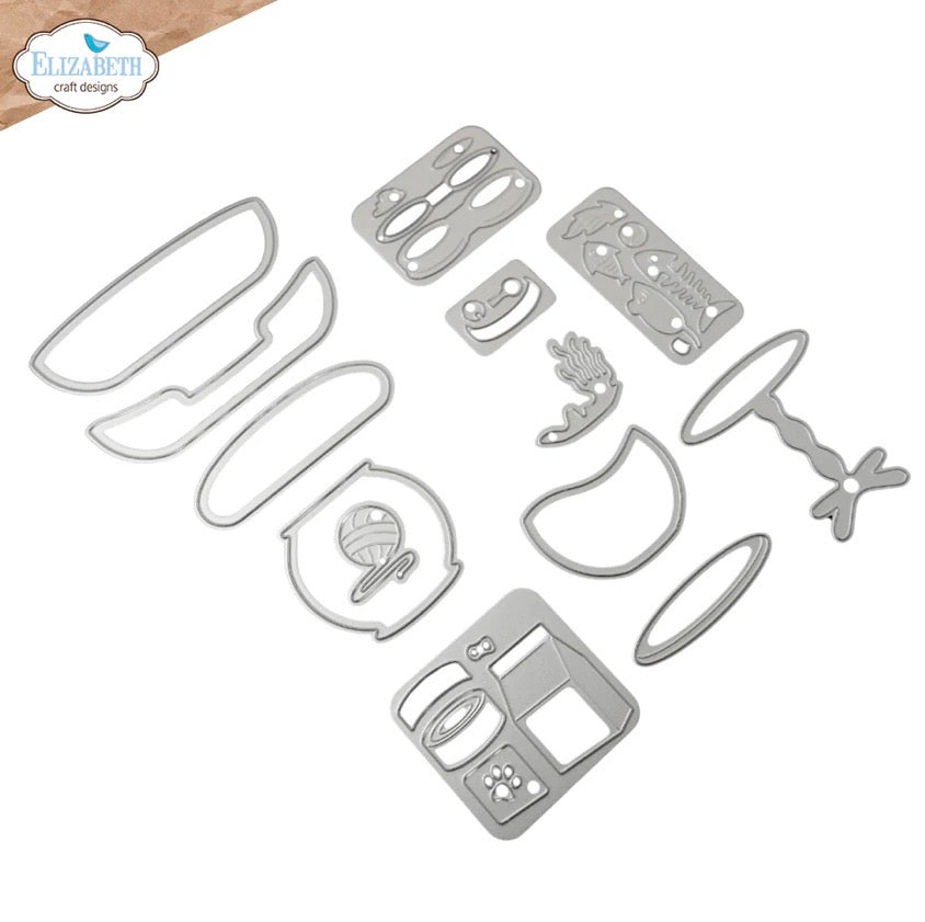 Elizabeth Craft Designs - Steel Dies - Cat Accessories