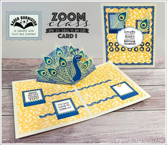 Karen Burniston - Card Kits - Peacock Pop-up Card
