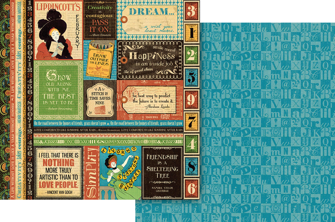 Graphic 45 - Keepsake Kit with Exclusive Metal Die-Set - Typography
