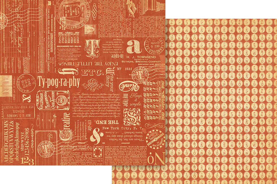 Graphic 45 - Keepsake Kit with Exclusive Metal Die-Set - Typography