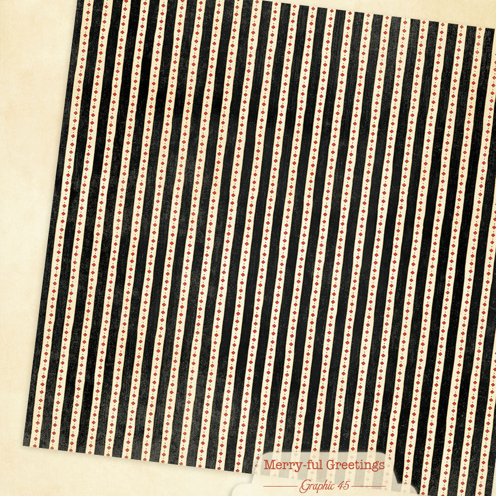Graphic 45 - 12x12 Plaids, Stripes & Solids Pack - Merry-ful Greetings
