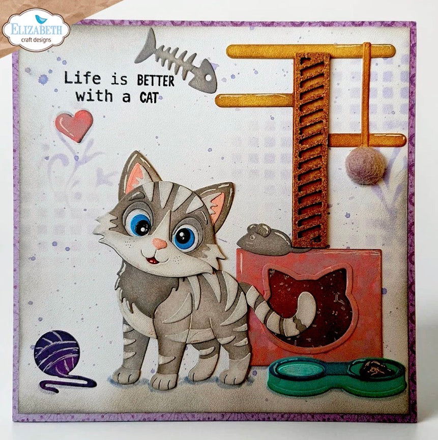 Elizabeth Craft Designs - Steel Dies - Cat Scratching Post