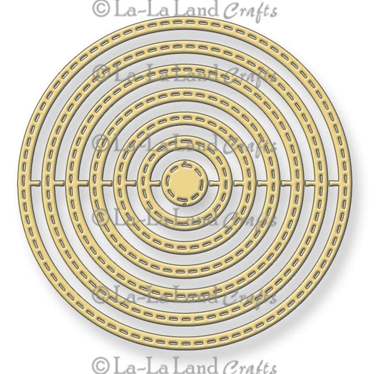 La-La Land Crafts - Steel Dies - Stitched Nested Circles