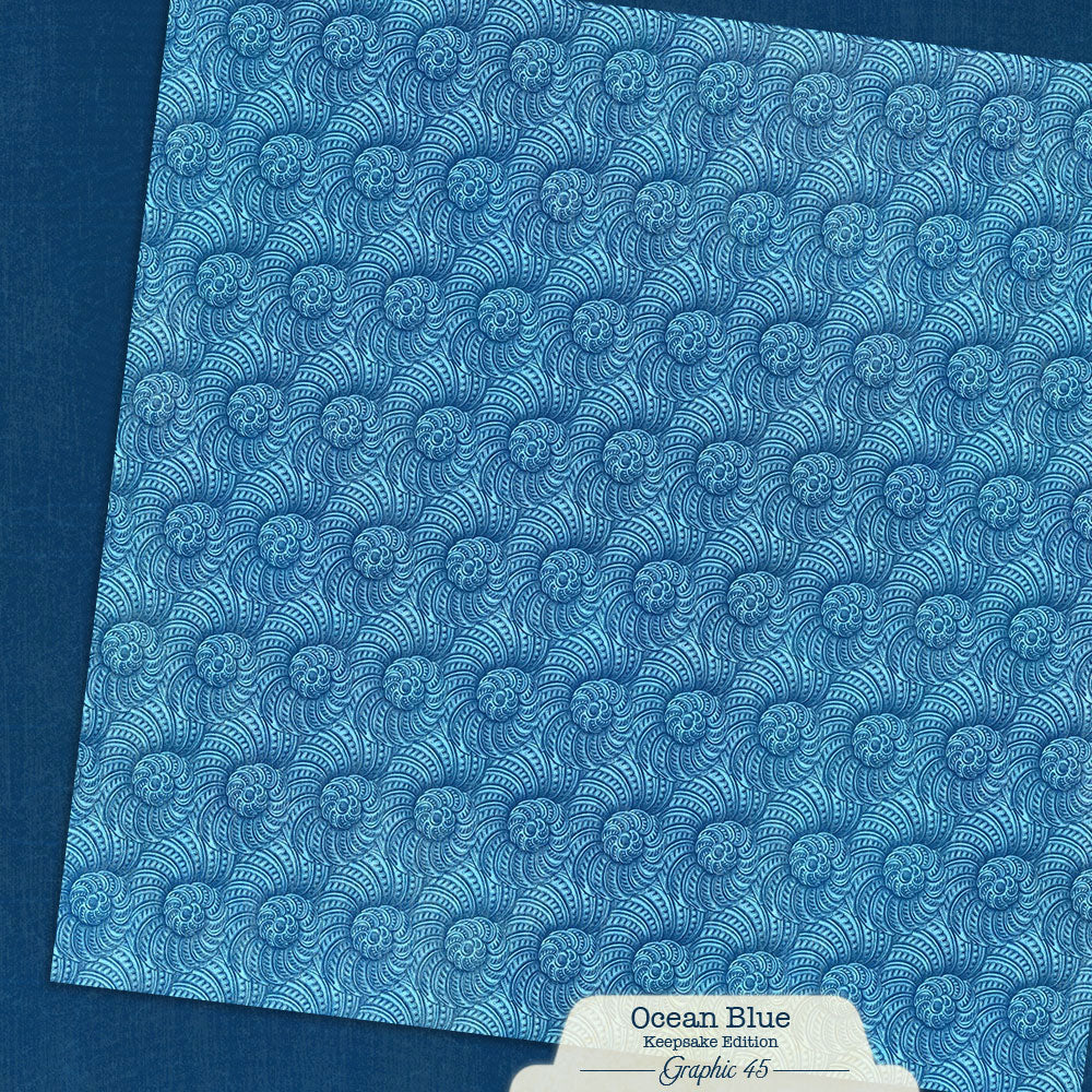 Graphic 45 - Keepsake Kit with Exclusive Metal Die-Set - Ocean Blue