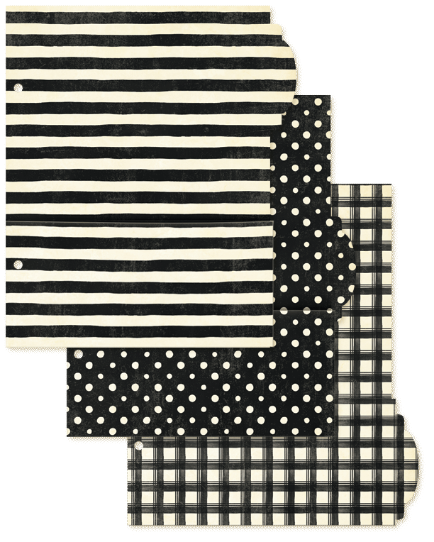 Graphic 45 - Check Binder Album with Interactive Pages - Black