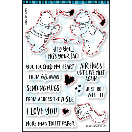 Dare 2B Artzy - Clear Stamps - Bear Hugs