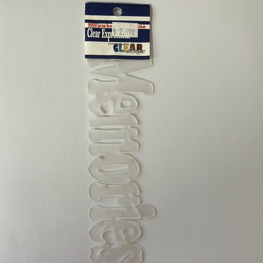 Clear Scraps - Memories Title