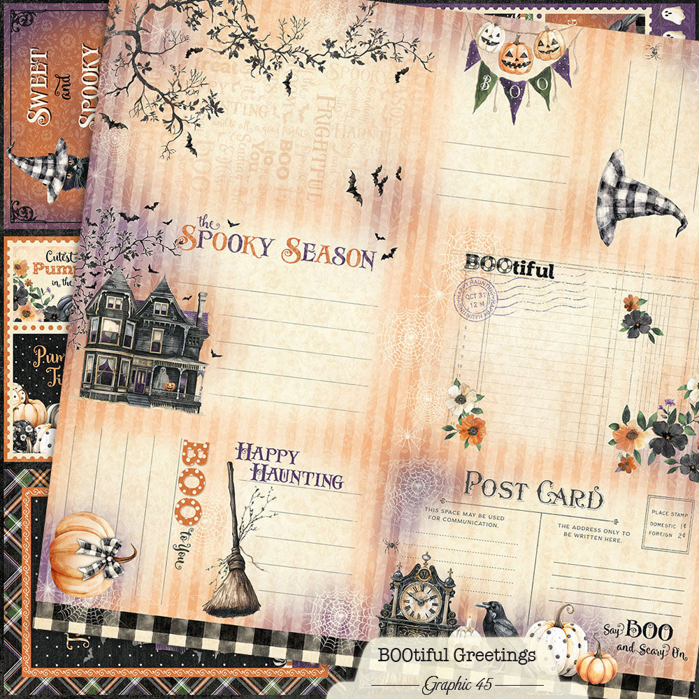 Graphic 45 - 12x12 Collection Pack - BOOtiful Greetings