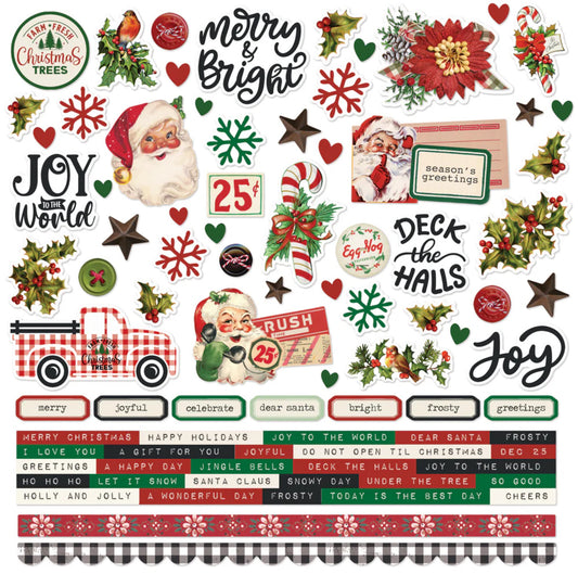Simple Stories - Simple Vintage Dear Santa - Cardstock Stickers