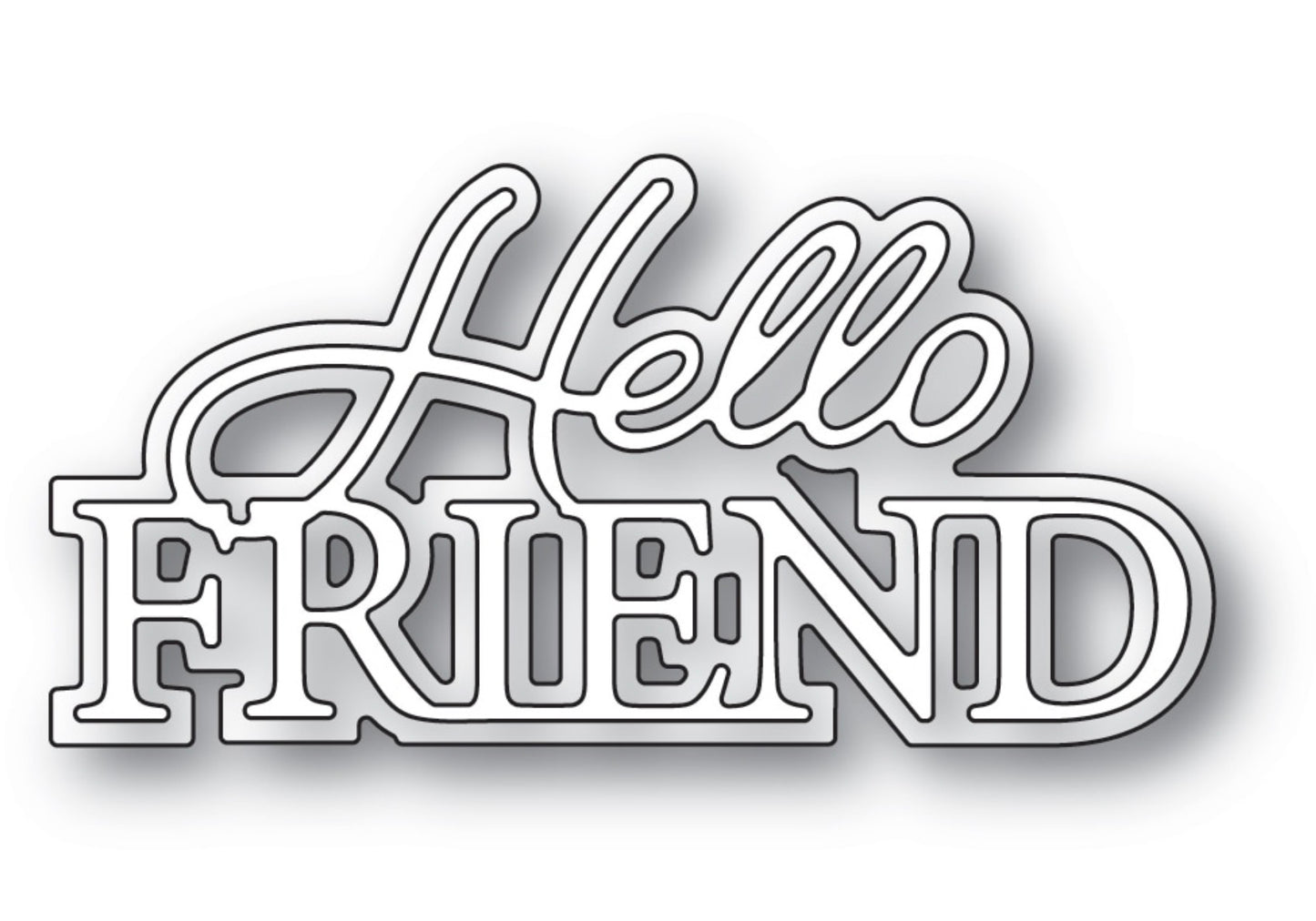 Memory Box - Craft Die - Hello Friend Posh Script