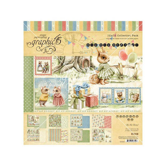 Graphic 45 - 12x12 Collection Pack - Hip Hip Hooray!