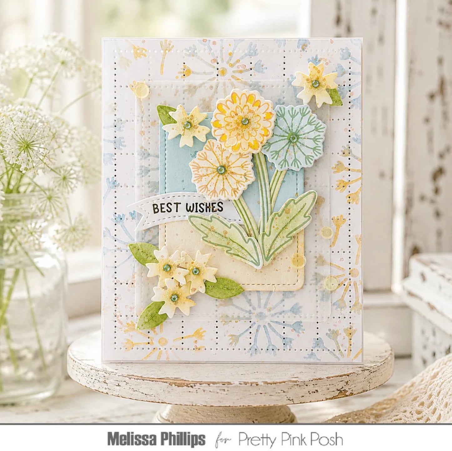 Pretty Pink Posh - Clear Stamp & Die Bundle - Dandelions