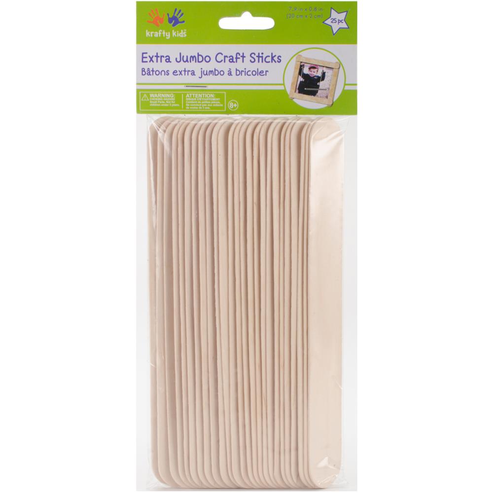 Krafty Kids Extra Jumbo Craft Sticks 25pc