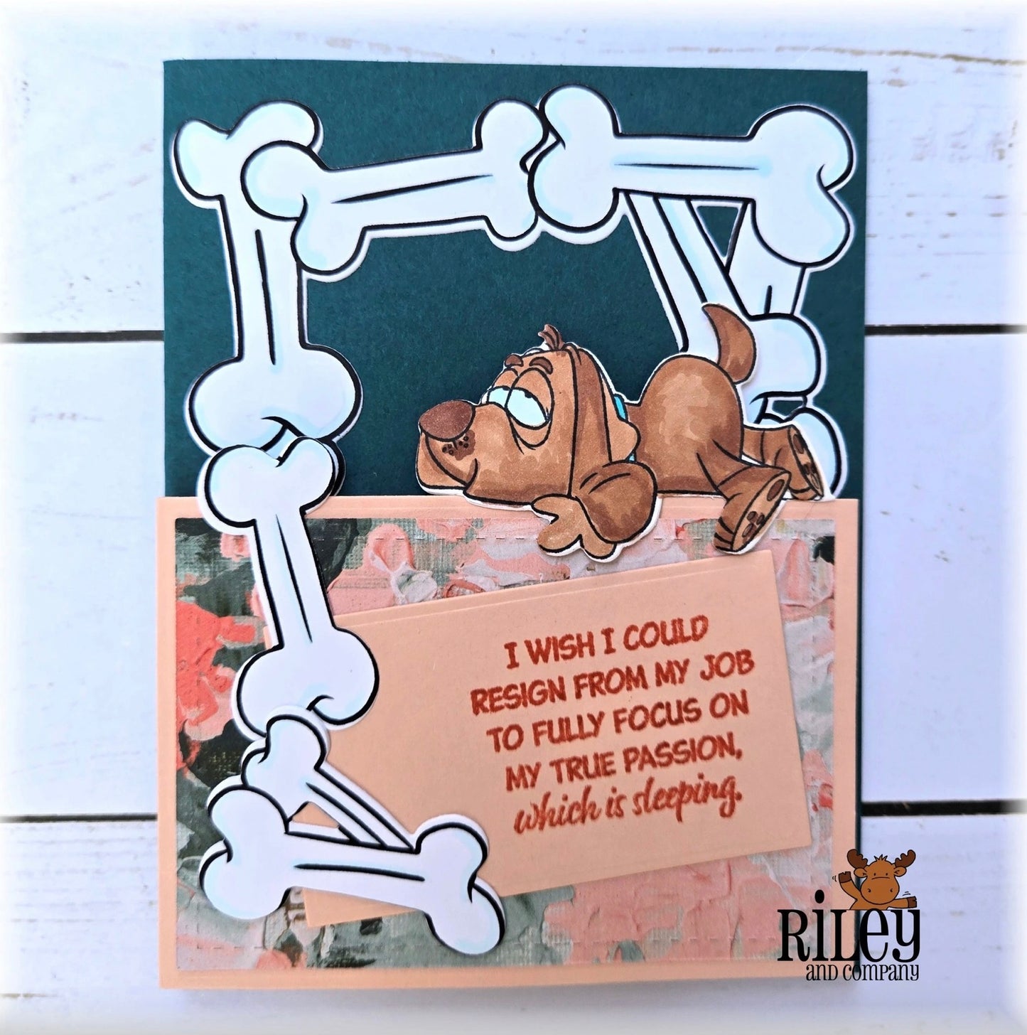 Riley and Co - Clear Stamps and Die Set - Dog Bone Frame