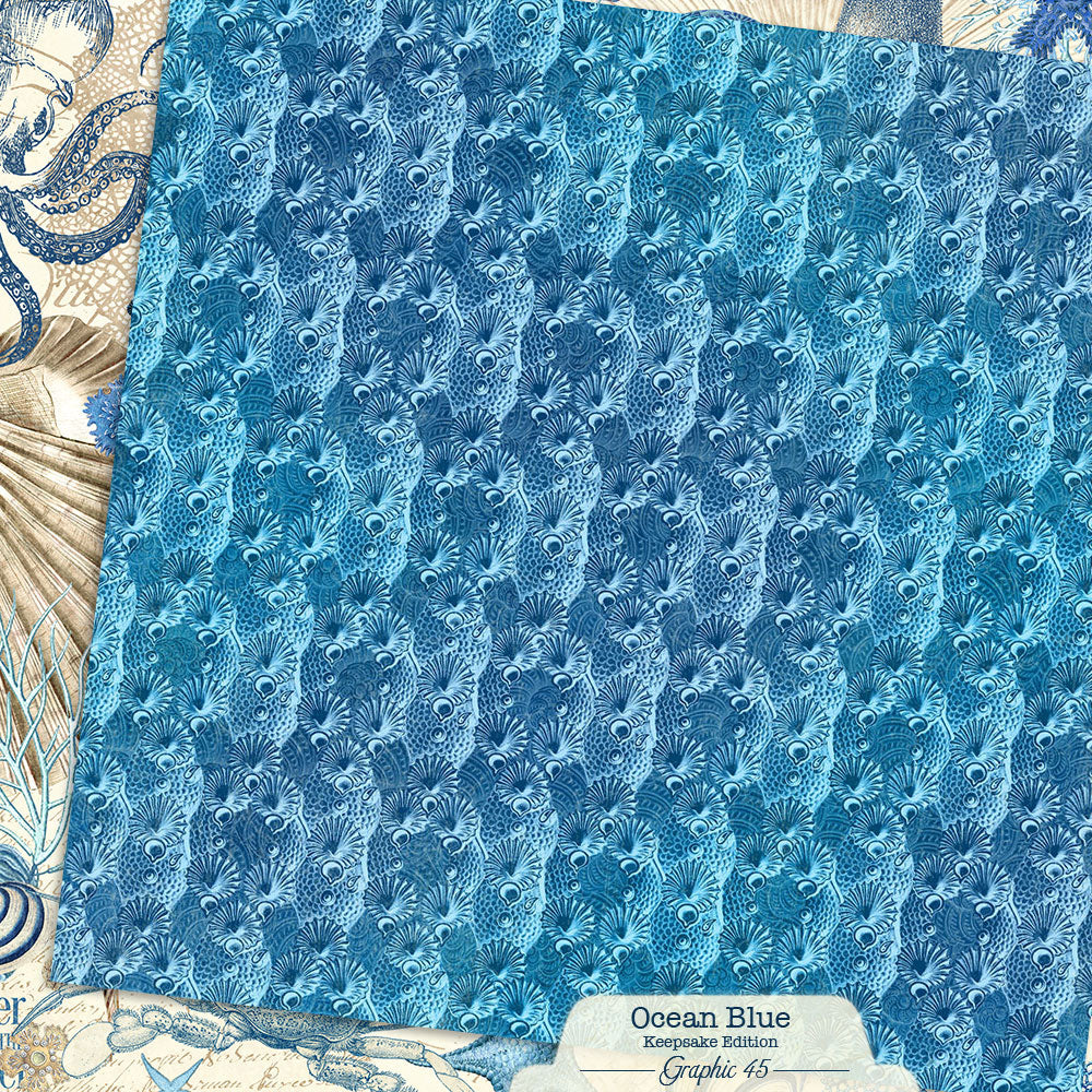 Graphic 45 - Keepsake Kit with Exclusive Metal Die-Set - Ocean Blue