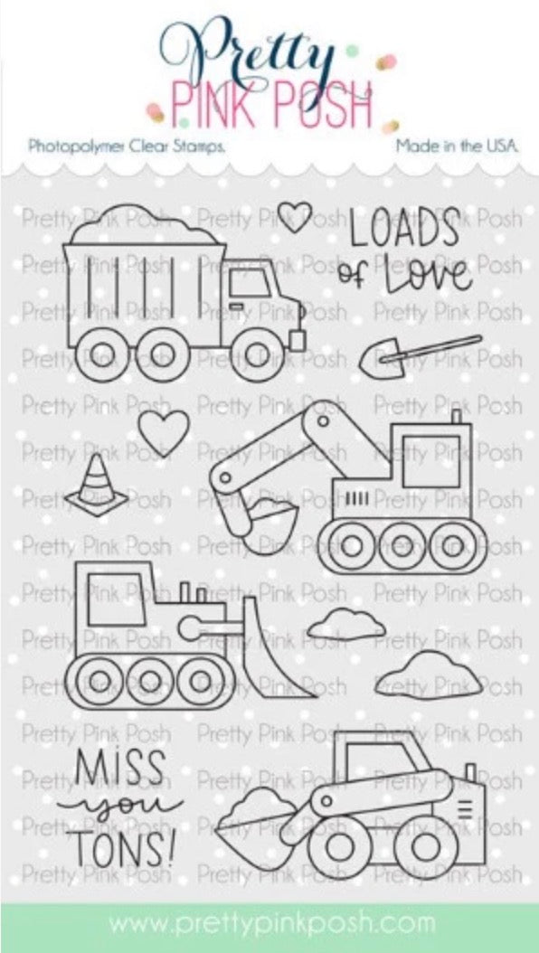 Pretty Pink Posh - Clear Stamp & Die Bundle - Construction Additions