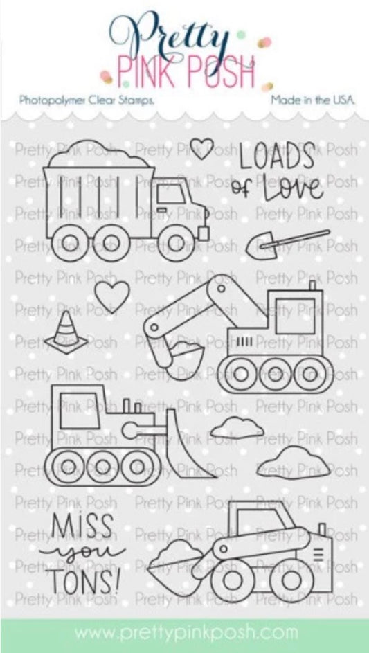 Pretty Pink Posh - Clear Stamp & Die Bundle - Construction Additions