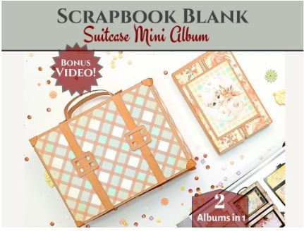 Craftreat - Scrapbook Blanks - Frame Accordion Suitcase - Black & Kraft Color