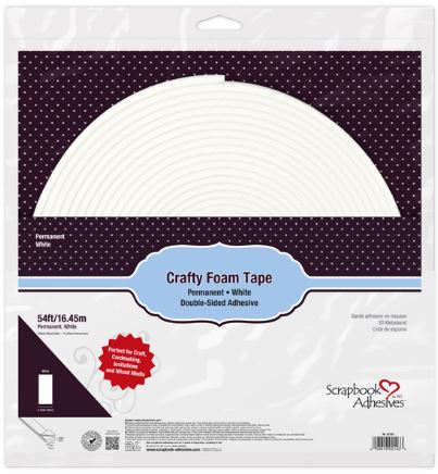 Scrapbook Adhesives - Crafty Foam Adhesive - White 54ft