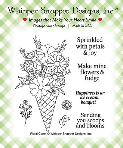 Whipper Snapper Designs - Floral Cone Stamps