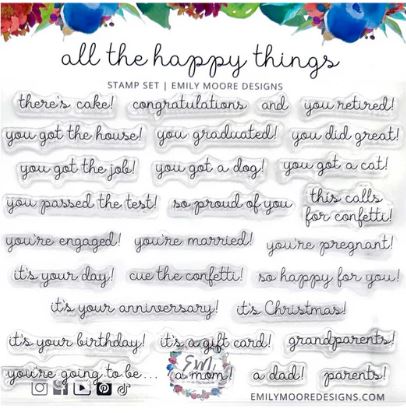 Emily Moore - Stamp Set - All the Happy Things